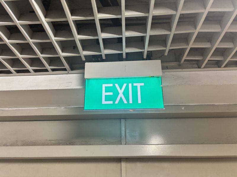 Fire Exit Sign Installation
